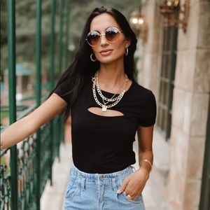 SOLD Bohme Sheridan Cut Out Tee Black